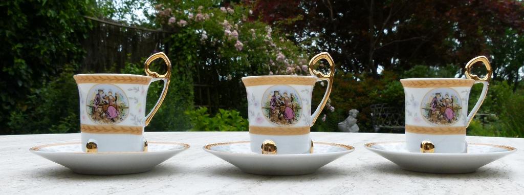 3 x Yamasen Gold Collection Super Mokka / Espresso K + S, Ophalen of Verzenden, Zo goed als nieuw, Wedgwood, Kop(pen) en/of Schotel(s)