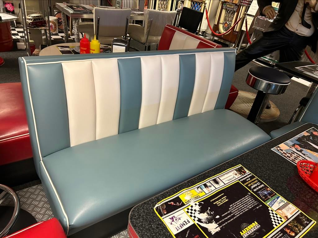 Uitverkoop Bel Air dinerbanken fifties sixties Opruiming, Ophalen of Verzenden, Zo goed als nieuw, Driepersoons, 150 tot 200 cm