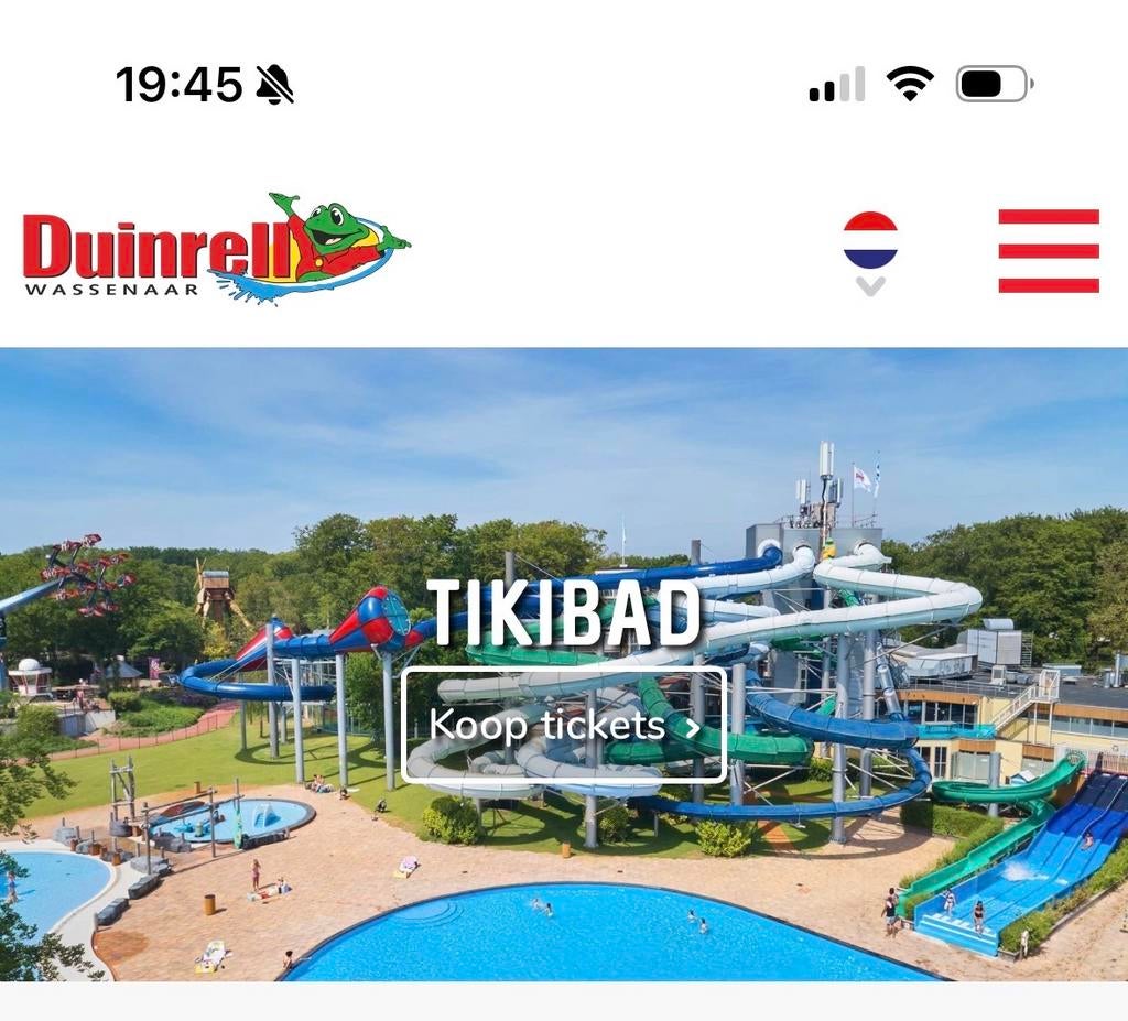 Tikibad Duinrell zaterdag 7 februari, Tickets en Kaartjes, Recreatie | Pretparken en Attractieparken, Drie personen of meer, Ticket of Toegangskaart