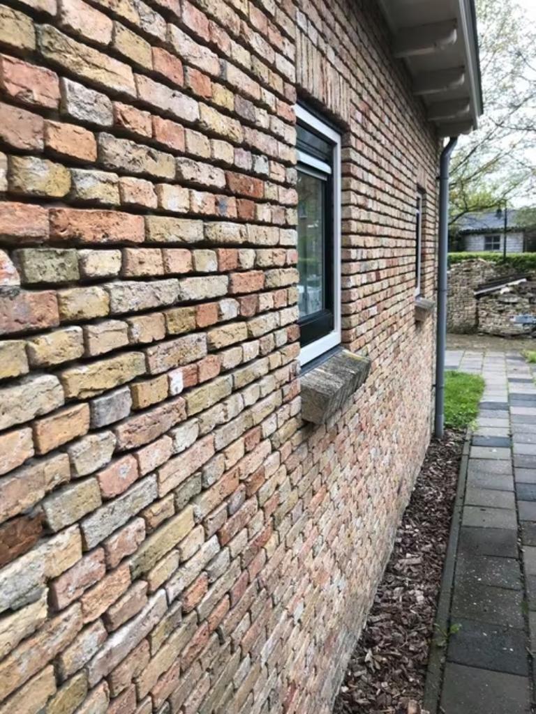 Oude Friese geeltjes drieling, genuanceerd 18x4 1000M2, Ophalen, Gebruikt, Bakstenen