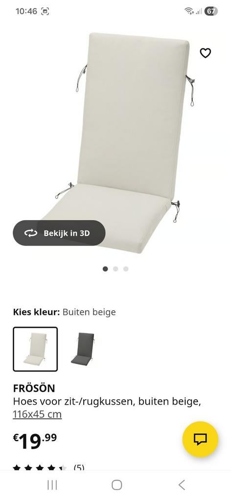 Stoelkussens, Ophalen
