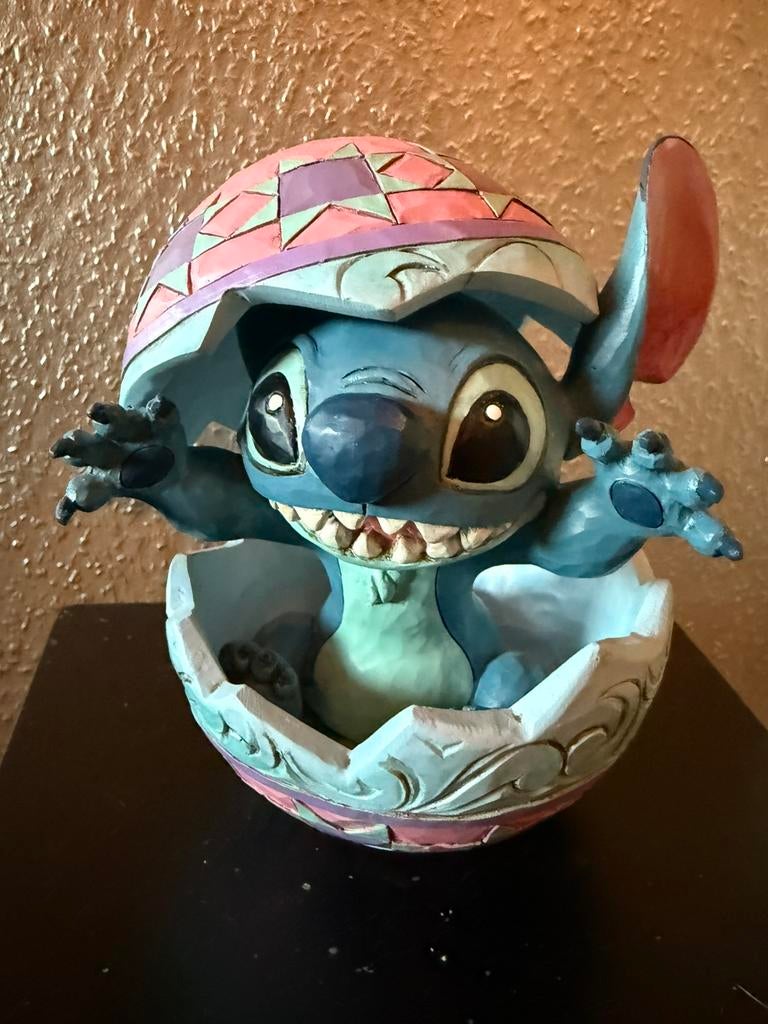 Disney jim shore traditions stitch paasei, Ophalen of Verzenden, Overige figuren, Zo goed als nieuw, Beeldje of Figuurtje