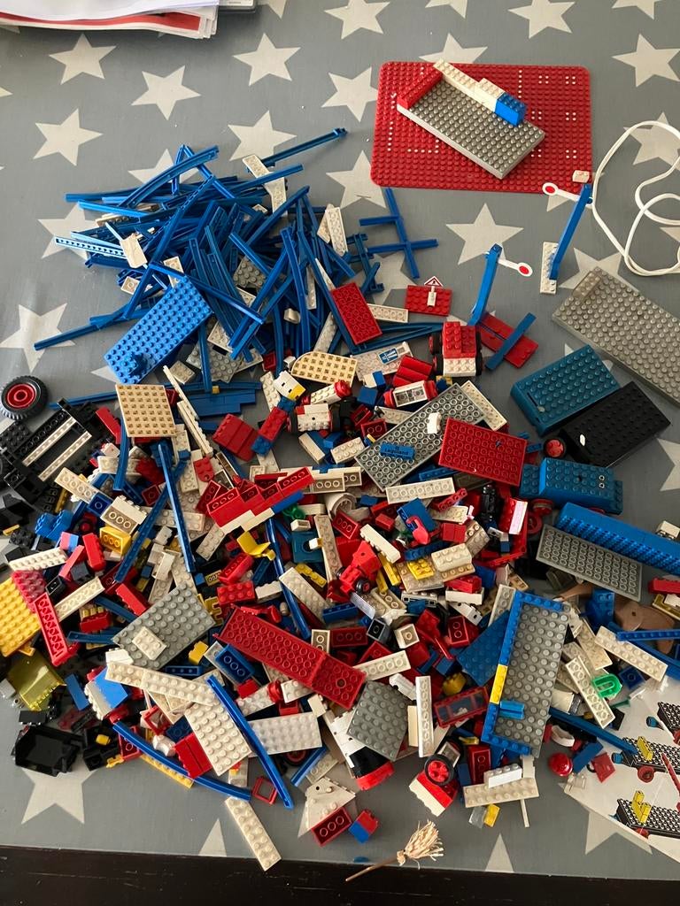 verzameling losse LEGO-blokjes  waaronder spoorstaven, Ophalen of Verzenden, Gebruikt, Overige merken