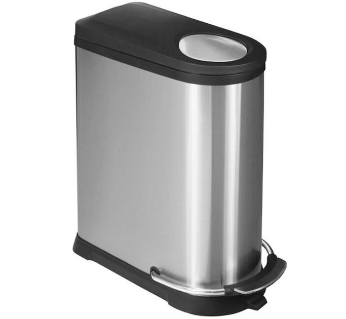 EKO Viva Prullenbak - 20+16 l - Mat RVS afvalbak. Nieuw!!, Huis en Inrichting, Woonaccessoires | Prullenbakken, Met pedaal, 50 tot 75 cm
