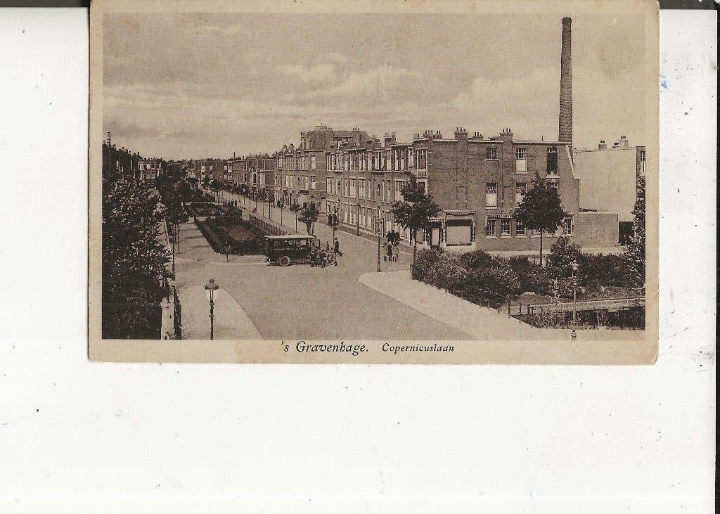 Den Haag Copernicuslaan met busje A Klitzsch 12-2-1934, Verzamelen, Ophalen of Verzenden, 1920 tot 1940, Gelopen, Zuid-Holland