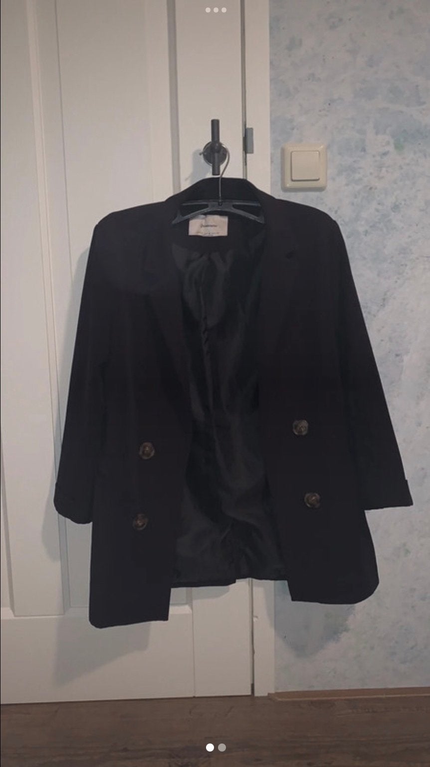 Zwarte blazer van Stradivarius , maat S, Ophalen of Verzenden, Zo goed als nieuw, Maat 36 (S), Zwart