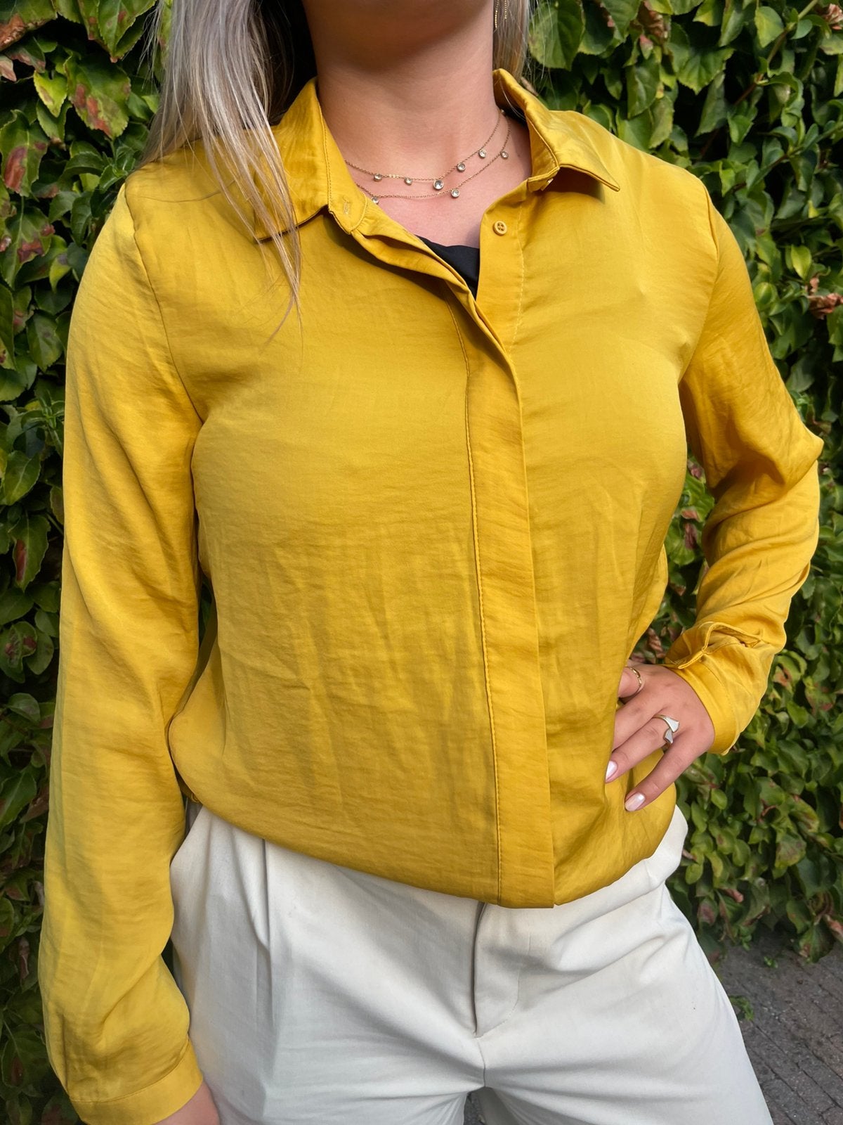 MSCH Copenhagen blouse, Ophalen of Verzenden, Gedragen, Maat 38/40 (M), Geel