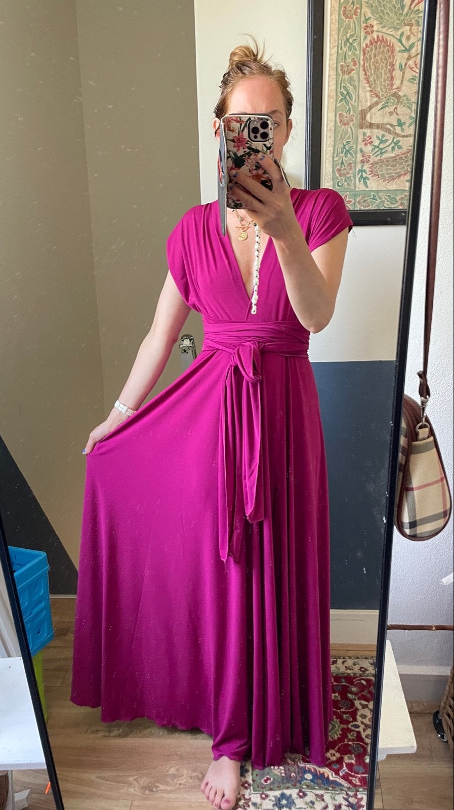 Unikdress Barcelona Maxi Jurk - Maatwerk Rinsma Mode, Kleding | Dames, Ophalen of Verzenden, Zo goed als nieuw, Roze, Maat 34 (XS) of kleiner