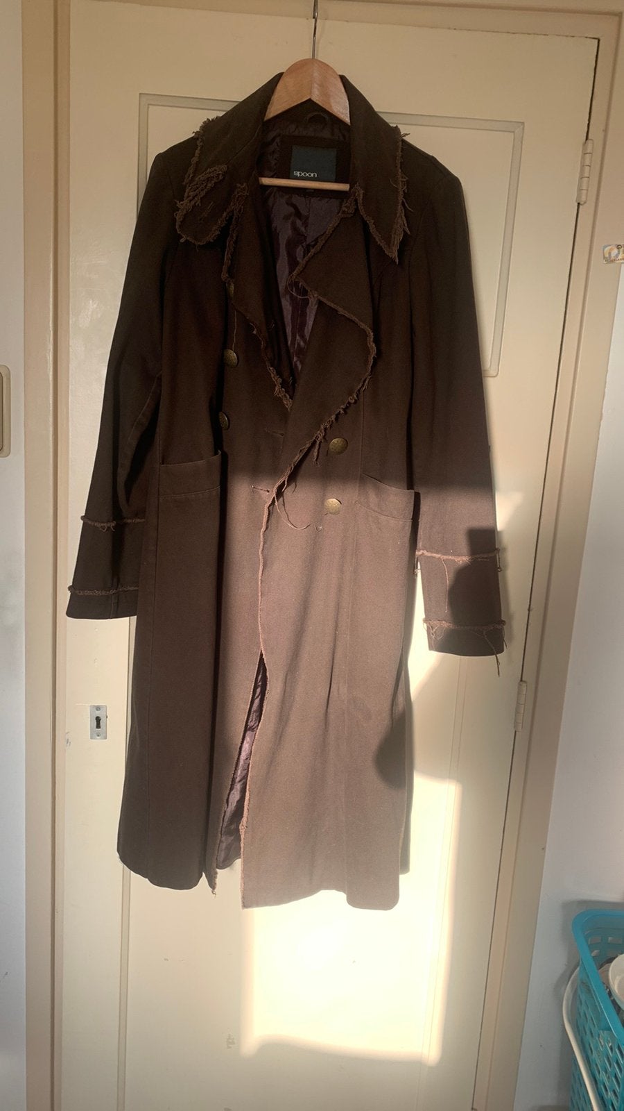 Lange jas maat 38, Kleding | Dames, Jassen | Zomer, Ophalen of Verzenden, Zo goed als nieuw, Maat 38/40 (M), Bruin