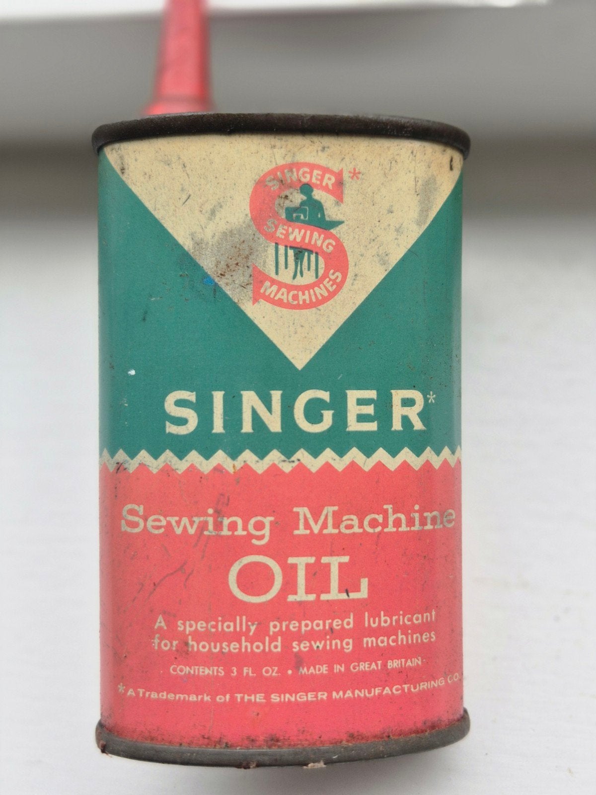 Singer Oil Olie blik, Ophalen of Verzenden, Gebruikt, Overige