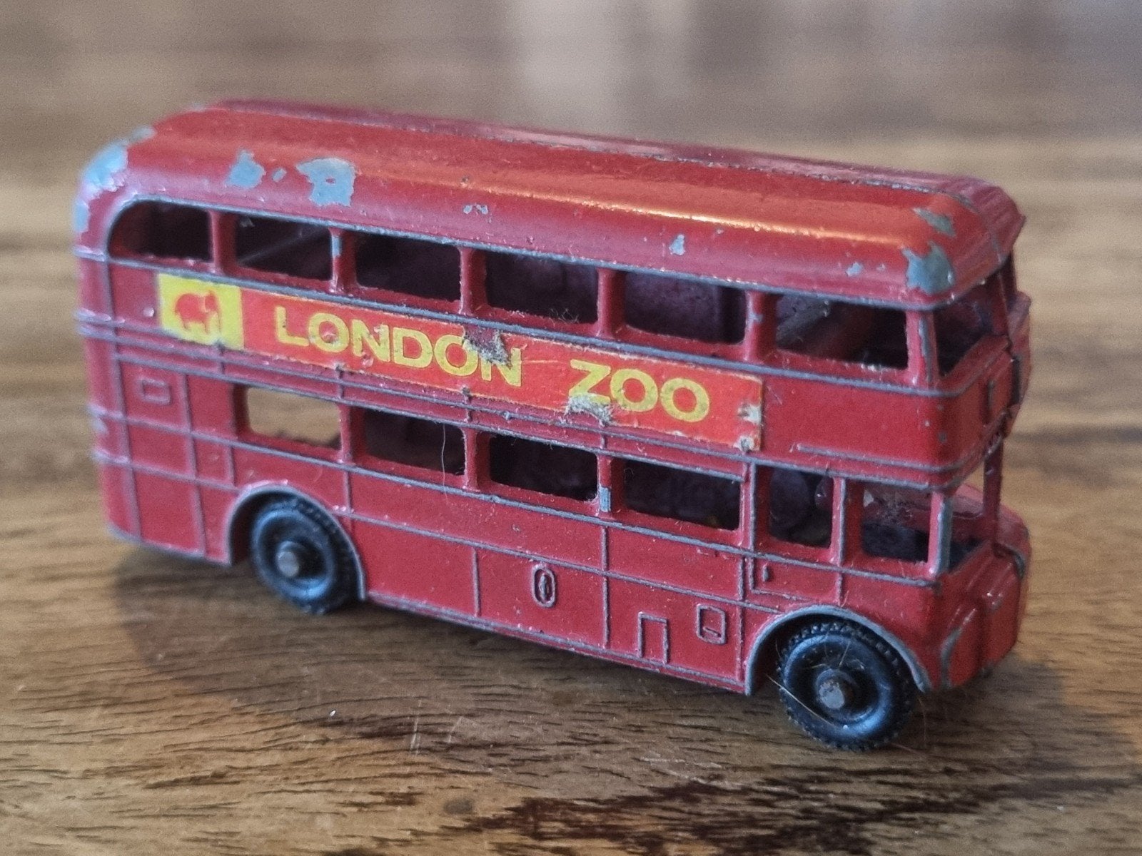 Vintage Matchbox London Zoo Dubbeldekker Bus, Ophalen of Verzenden, Gebruikt, Overige typen