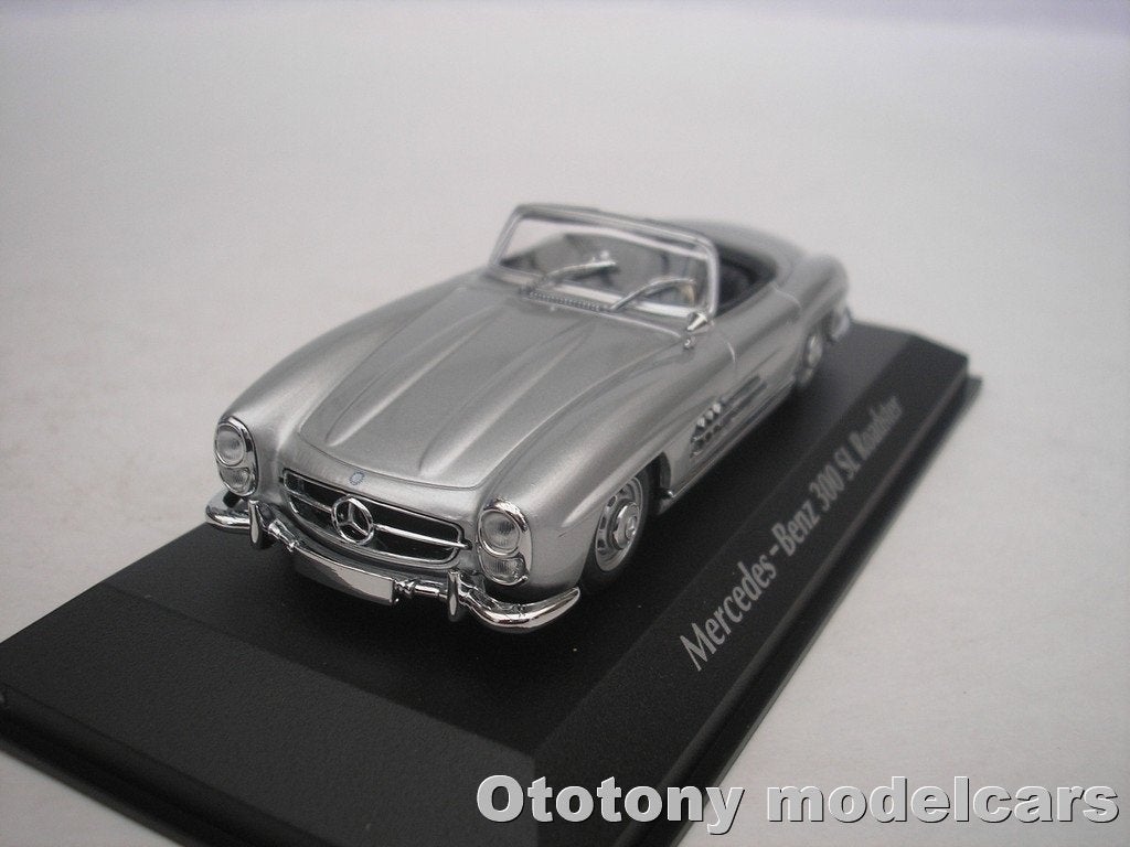 Mercedes Benz 300 SL Roadster 1955 Silver 1/43 Maxichamps, Ophalen of Verzenden, Nieuw, Auto, MiniChamps