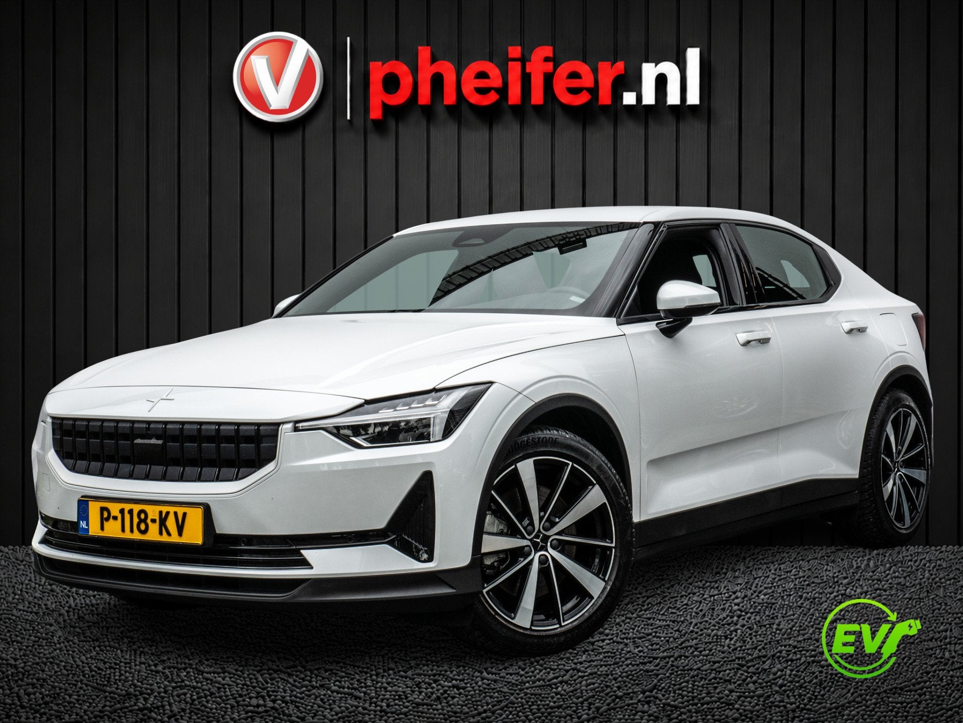 Polestar 2 Long Range Single Motor 78 kWh SOH 94% Trekhaak/, Polestar 2, Stof, Gebruikt, Zwart