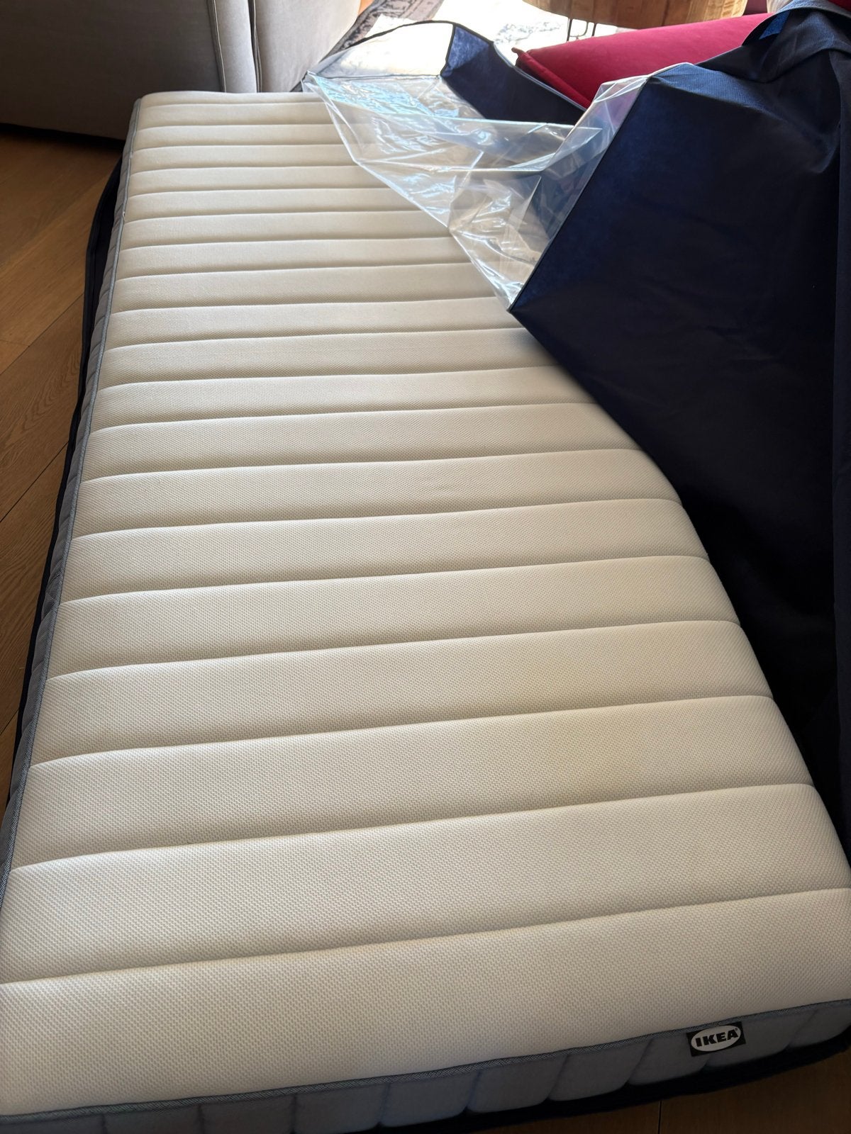 IKEA Valevag - pocketmatras 80x200 cm - nog erg netjes, Ophalen, Eenpersoons, Zo goed als nieuw, 80 cm