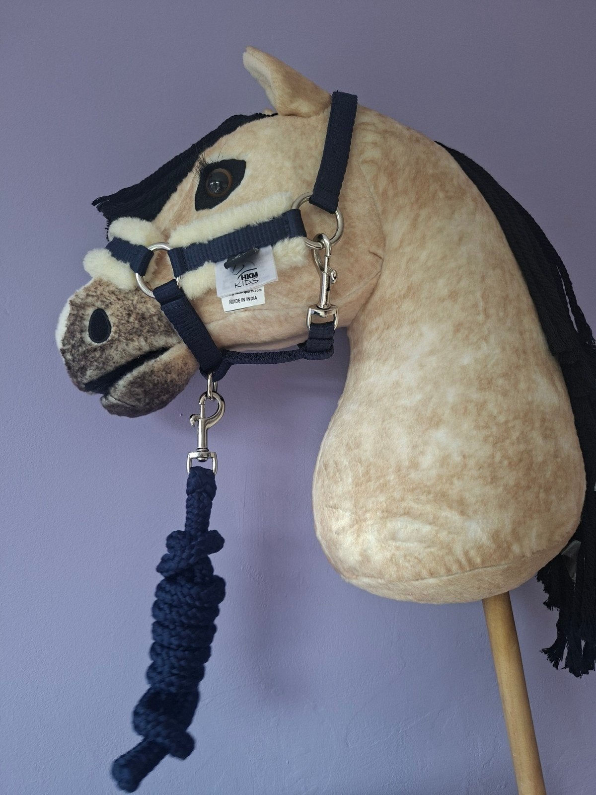 HKM kids halster en halstertouw donkerblauw voor stokpaard, Ophalen of Verzenden, Zo goed als nieuw, Jongen of Meisje