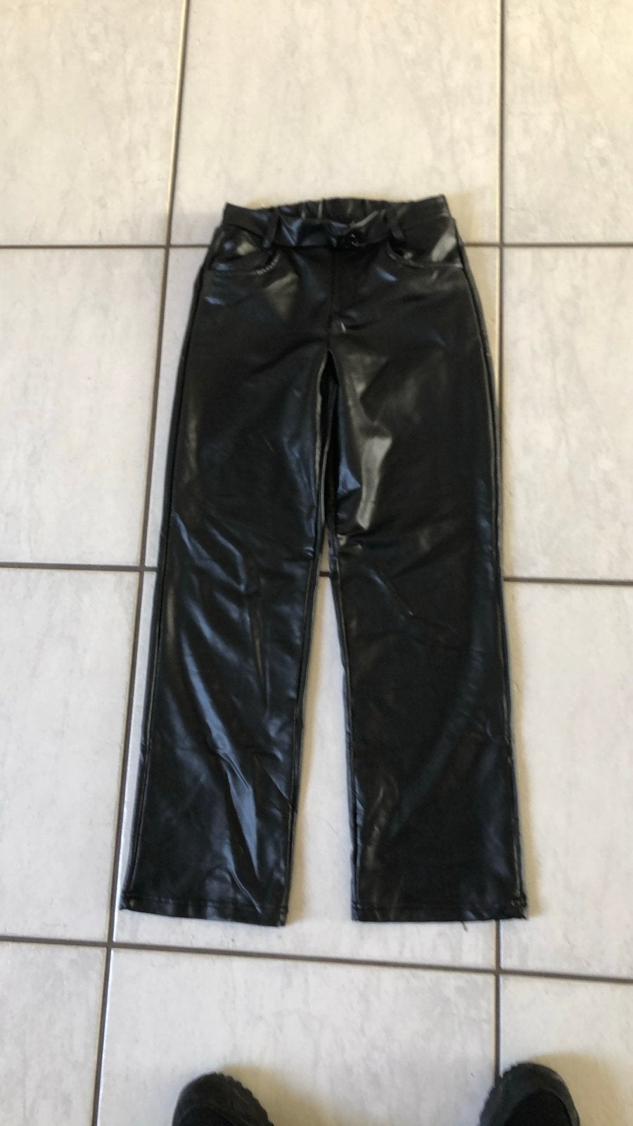 Zeeman imitatie leren broek maat 140, Ophalen, Gebruikt, Meisje, Broek