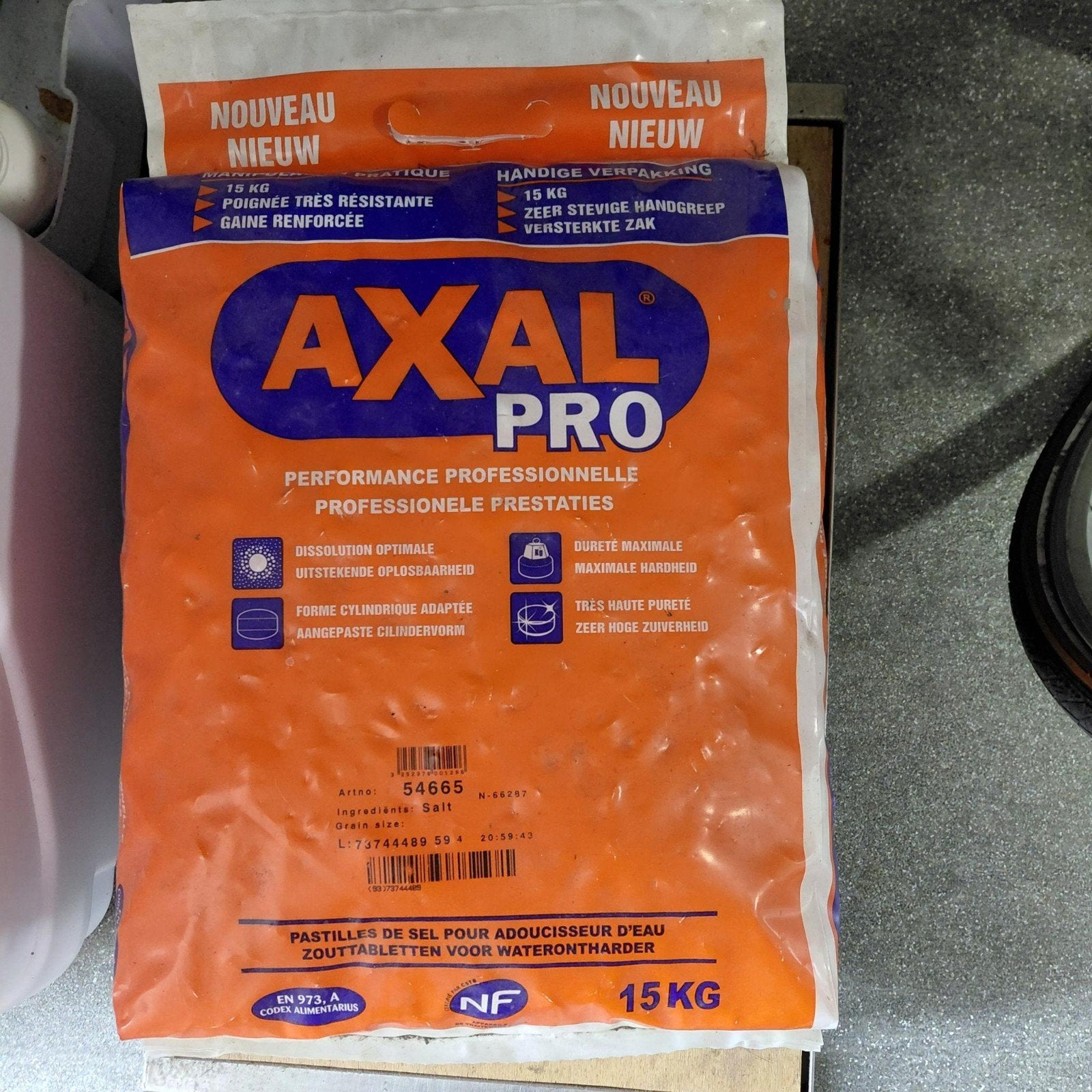 Axal Pro Zout voor Waterontharder 15 KG  5 zakken., Ophalen, Nieuw