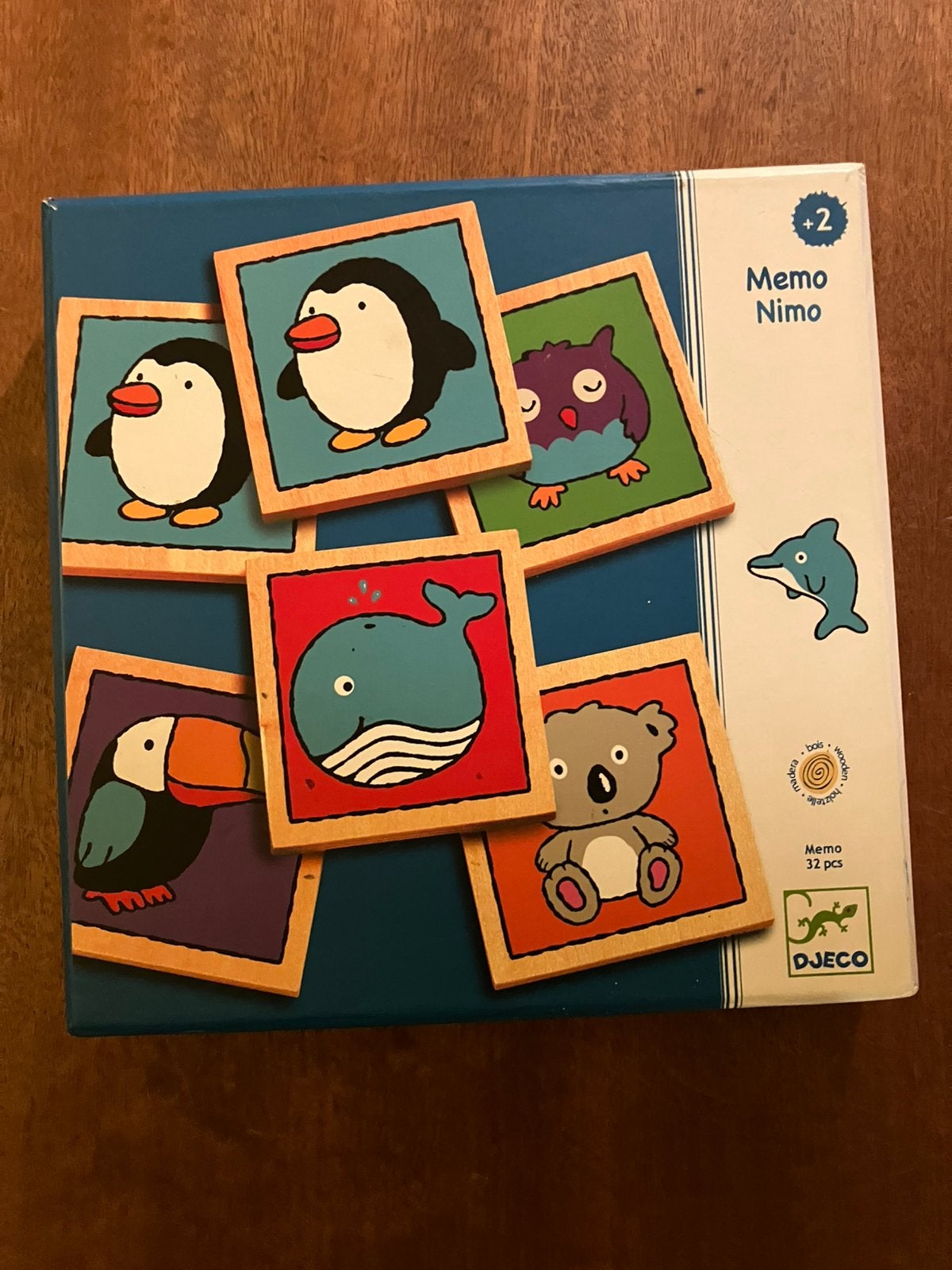 Djeco memo Nimo houten dieren  memorie 30 stuks, Ophalen of Verzenden, Zo goed als nieuw