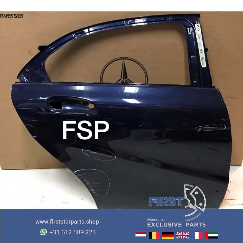 W176 Mercedes A Klasse deur rechts portier zwart wit blauw 2, Gebruikt, -, Deur, Achter