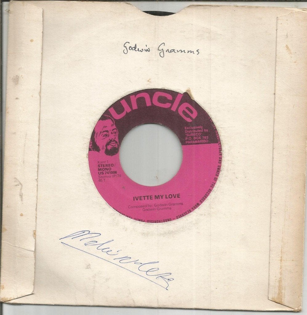 Godwin Gramms – Ivette My Love (1974), Gebruikt, 7 inch, Ophalen of Verzenden, R&B en Soul