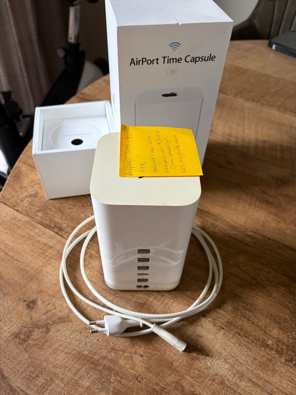 Apple AirPort Time Capsule 3TB - Router met opslag, Ophalen of Verzenden, Gebruikt, Router met modem, Apple