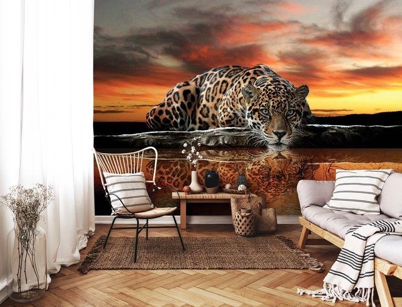 Fotobehang / Behang - Panter - Luipaard, Huis en Inrichting, Stoffering | Behang, Fotobehangkoning.nl, Hoogeveen, Oranje, Info@fotobehangkoning.nl