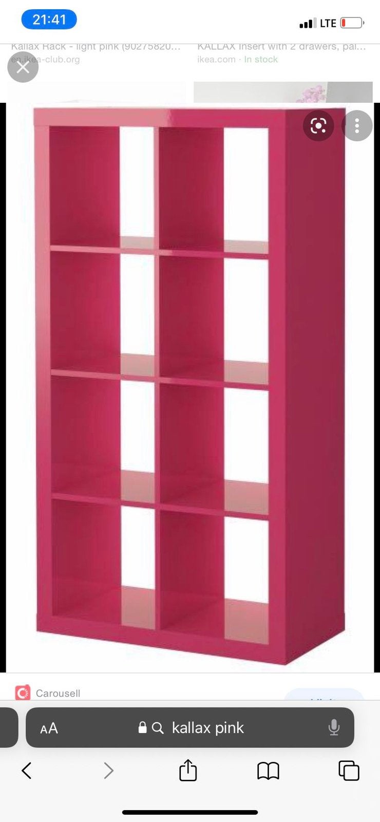 GEZOCHT kallax roze zwart, Ophalen of Verzenden, Zo goed als nieuw
