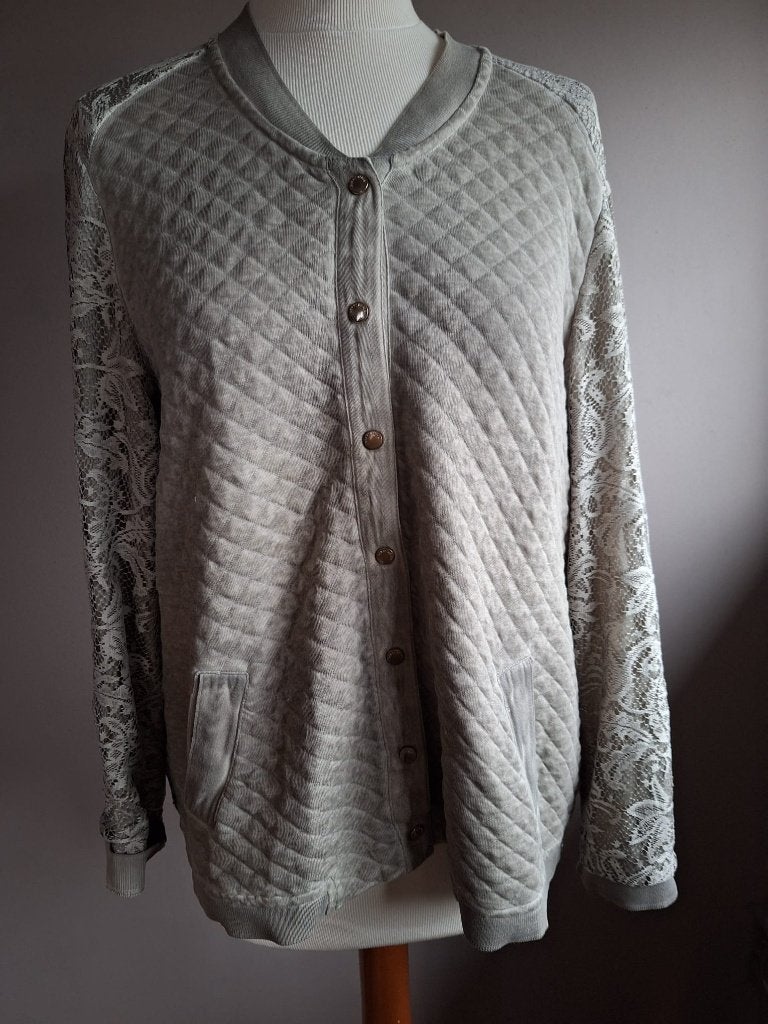 Nieuw apart grijs/bruin stretch vest jasje Gerry Weber, XL, Overige kleuren, Maat 46/48 (XL) of groter, Nieuw, Ophalen of Verzenden