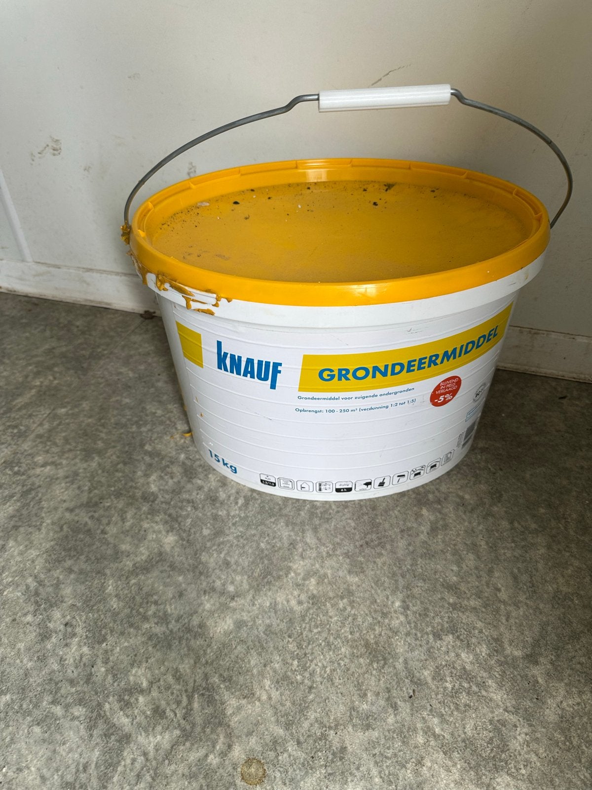 Knauf Grondverf voor strijk - 15kg, Overige kleuren, Ophalen of Verzenden, 15 tot 20 liter, Verf