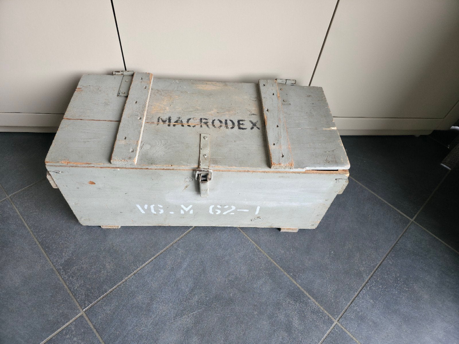 Vintage houten kist - MACRODEX VG.M 62-1, Ophalen, Minder dan 50 cm, 50 tot 100 cm, 5 – 50