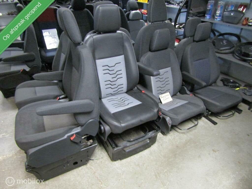Stoel bestuurder bijrijder + bank banken ford transit custom, Auto-onderdelen, Interieur en Bekleding, Gebruikt, Ford, Ophalen of Verzenden