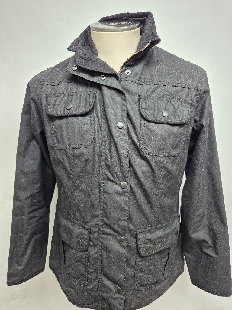 Barbour 'Ladies Utility Jkt' wax jas, dames maat 38, Kleding | Dames, Maat 38/40 (M), Barbour, Zwart, Ophalen of Verzenden
