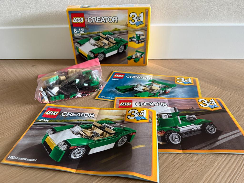 Lego Creator 31056 Groene Cabrio 3-in-1 set, Lego, Ophalen of Verzenden, Zo goed als nieuw, Compleet