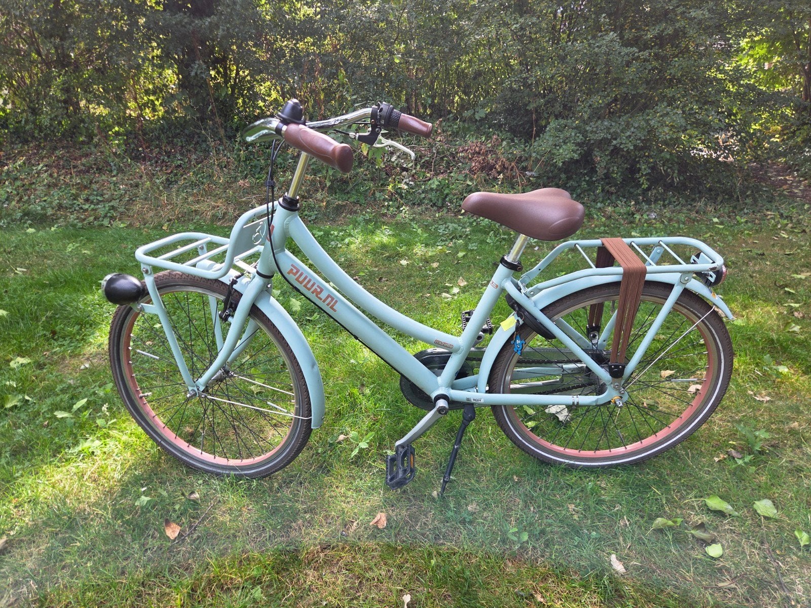 Gazelle PuurNL meisjesfiets 24 inch met voordrager, Ophalen, 20 inch of meer, Gebruikt, Velgrem