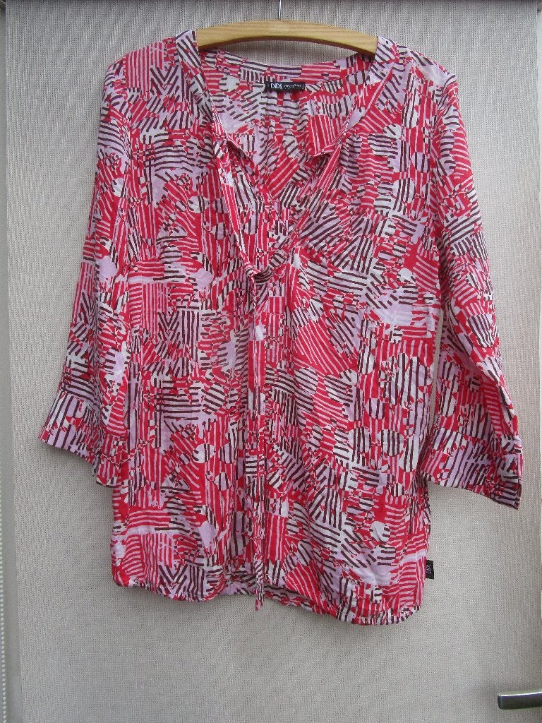 Blouse DIDI mt 40  roze/wit/bruin, Kleding | Dames, Maat 38/40 (M), Verzenden, Nieuw, Didi