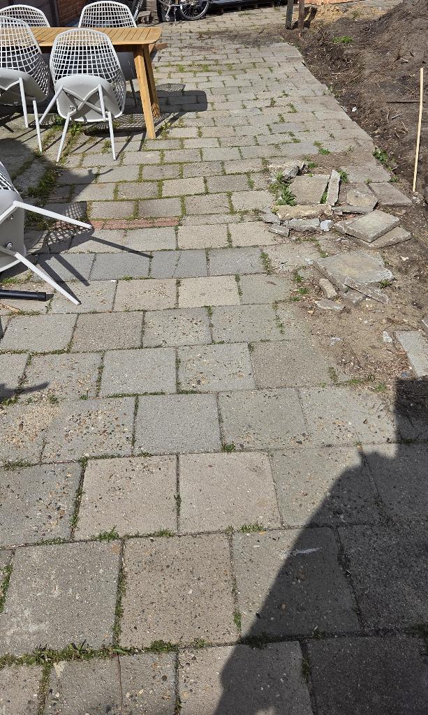 Gratis Stoeptegels (Gemengd), Tuin en Terras, Tegels en Klinkers, Ophalen, Gebruikt, Overige typen, 10 m² of meer