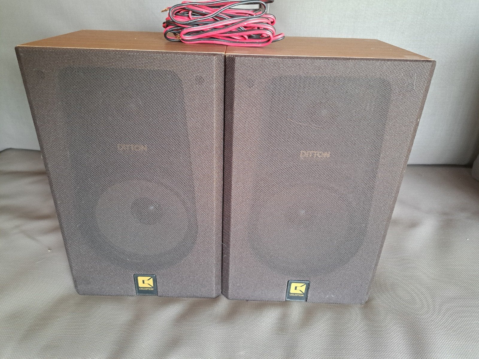 Celestion DITTON 100 50W Speakers - Vintage Geluid, Audio, Tv en Foto, Luidsprekers, Gebruikt, Front, Rear of Stereo speakers