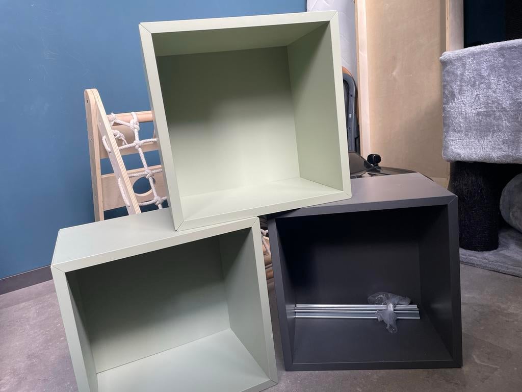 IKEA kastjes met ophangsysteem - 3 stuks, Ophalen, Zo goed als nieuw, 25 tot 50 cm, Minder dan 100 cm