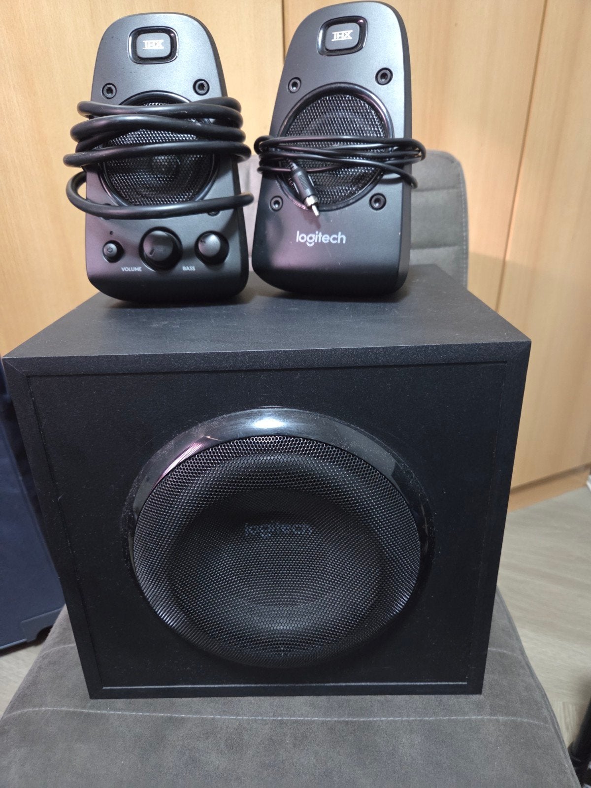 Logitech 2.1 THX Speakerset met Subwoofer, Ophalen of Verzenden, Gebruikt, Audiokanaal 2.1, Logitech