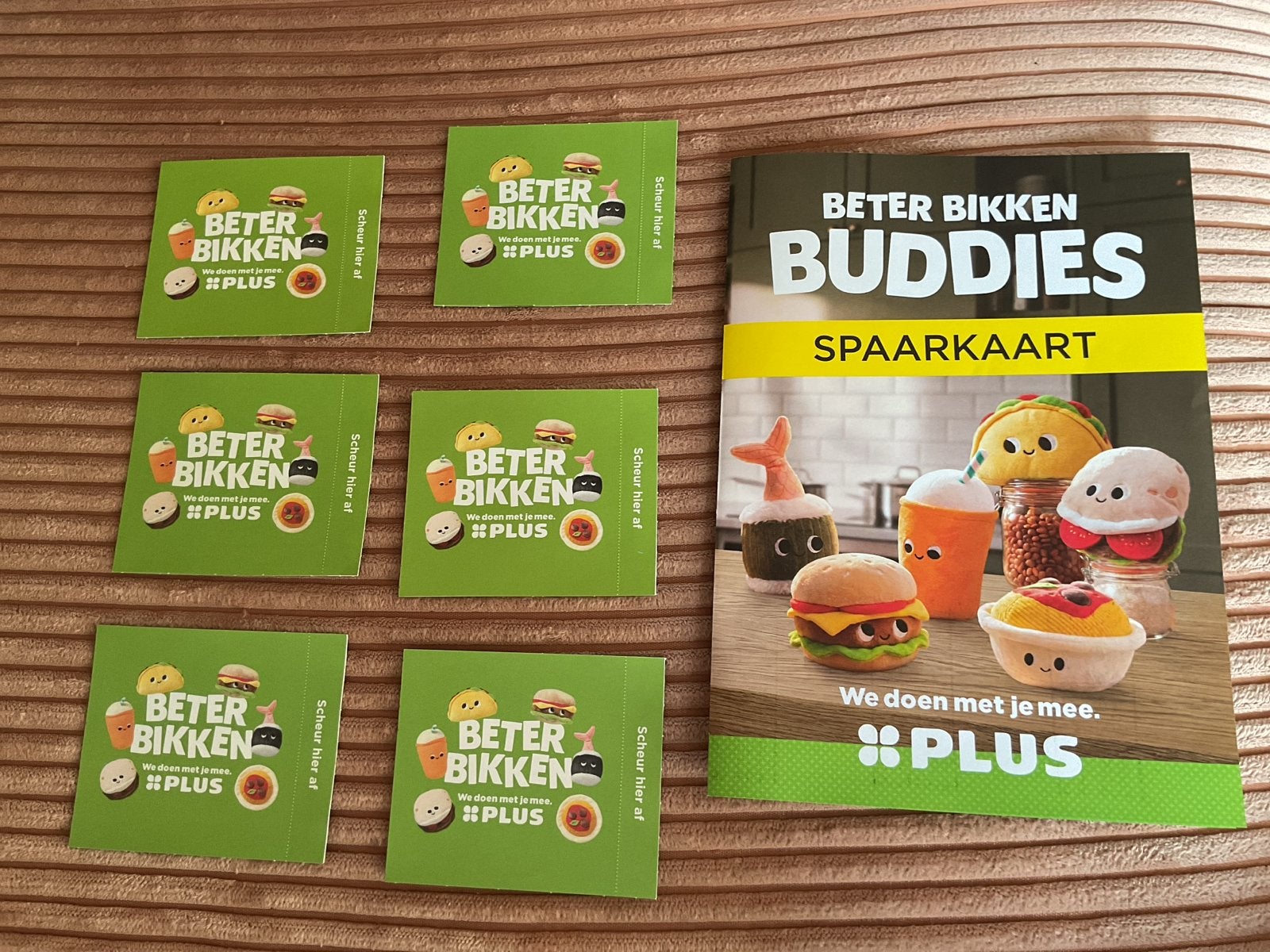 PLUS Beter Bikken Buddies spaarkaart met 6 stickerpacks, Verzamelen, Plus, Ophalen of Verzenden