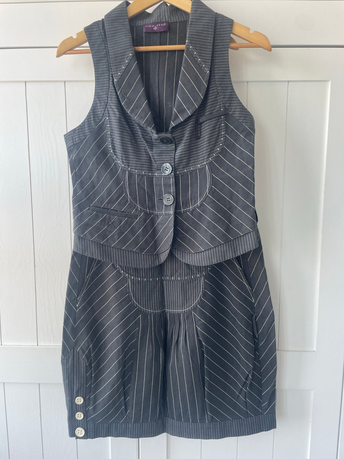 One Step Gestreepte Gilet en Rok Set - Maat 40, Ophalen of Verzenden, Zo goed als nieuw