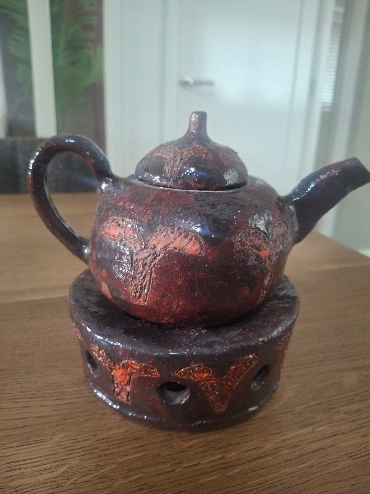 Unieke handgemaakte theepot met theelichtje, Ophalen of Verzenden
