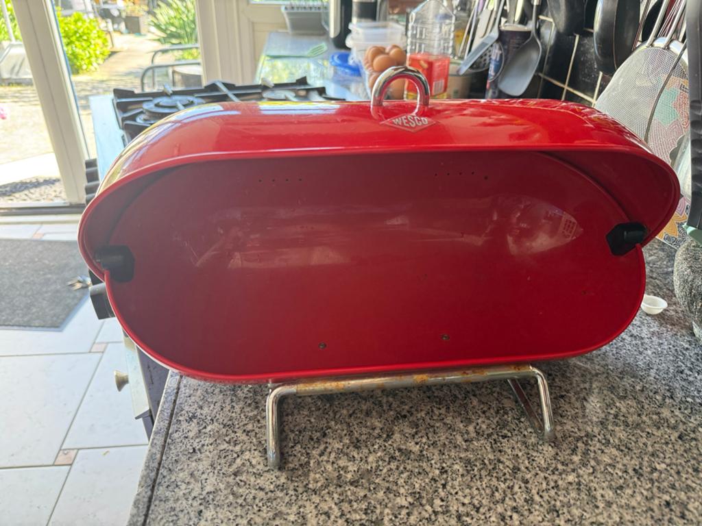 Wesco Broodtrommel Rood - Gebruikt, Ophalen, Gebruikt, Metaal, Broodtrommel