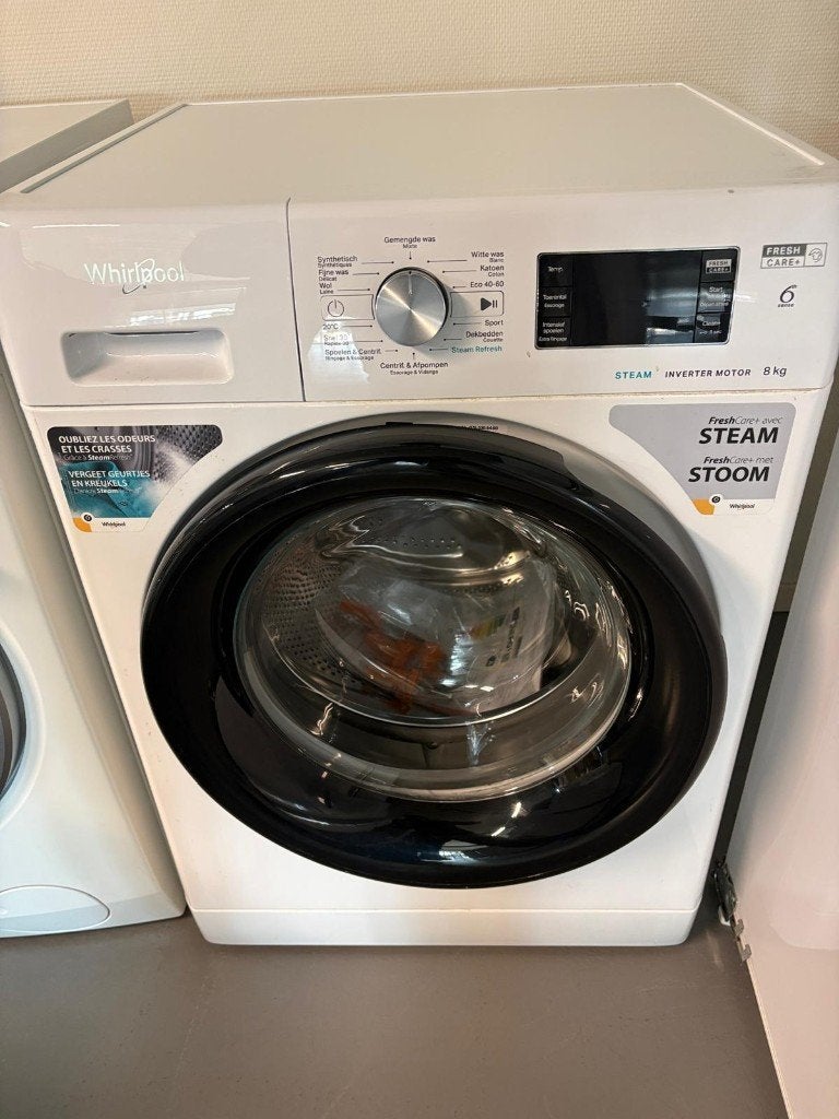 Gebruikte Whirlpool wasmachine 8 kg 1400 toeren, Gebruikt, Energieklasse A of zuiniger, Ophalen of Verzenden, Voorlader
