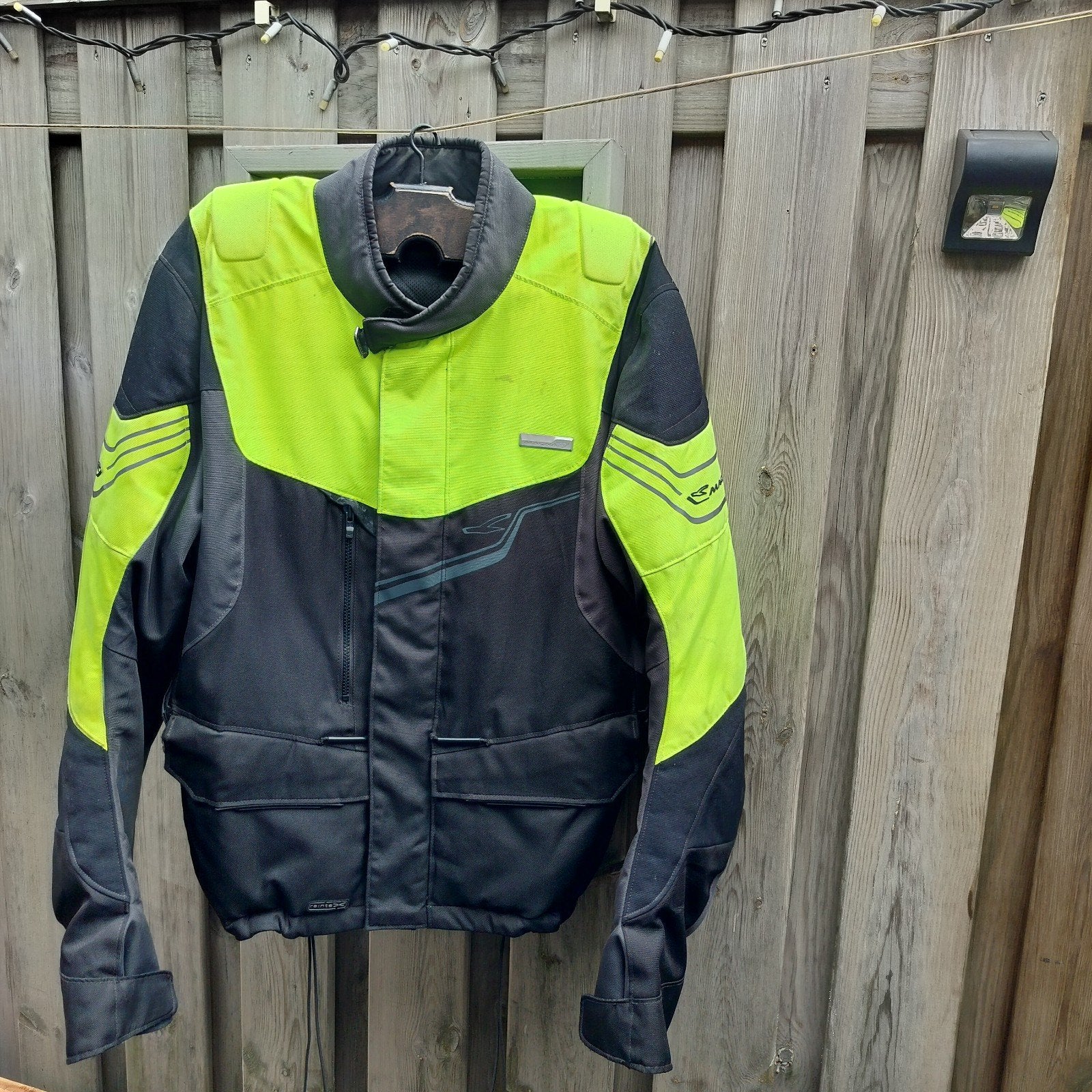 Sportieve motorjas geel zwart, Motoren, Ophalen of Verzenden, Tweedehands, Jas | textiel