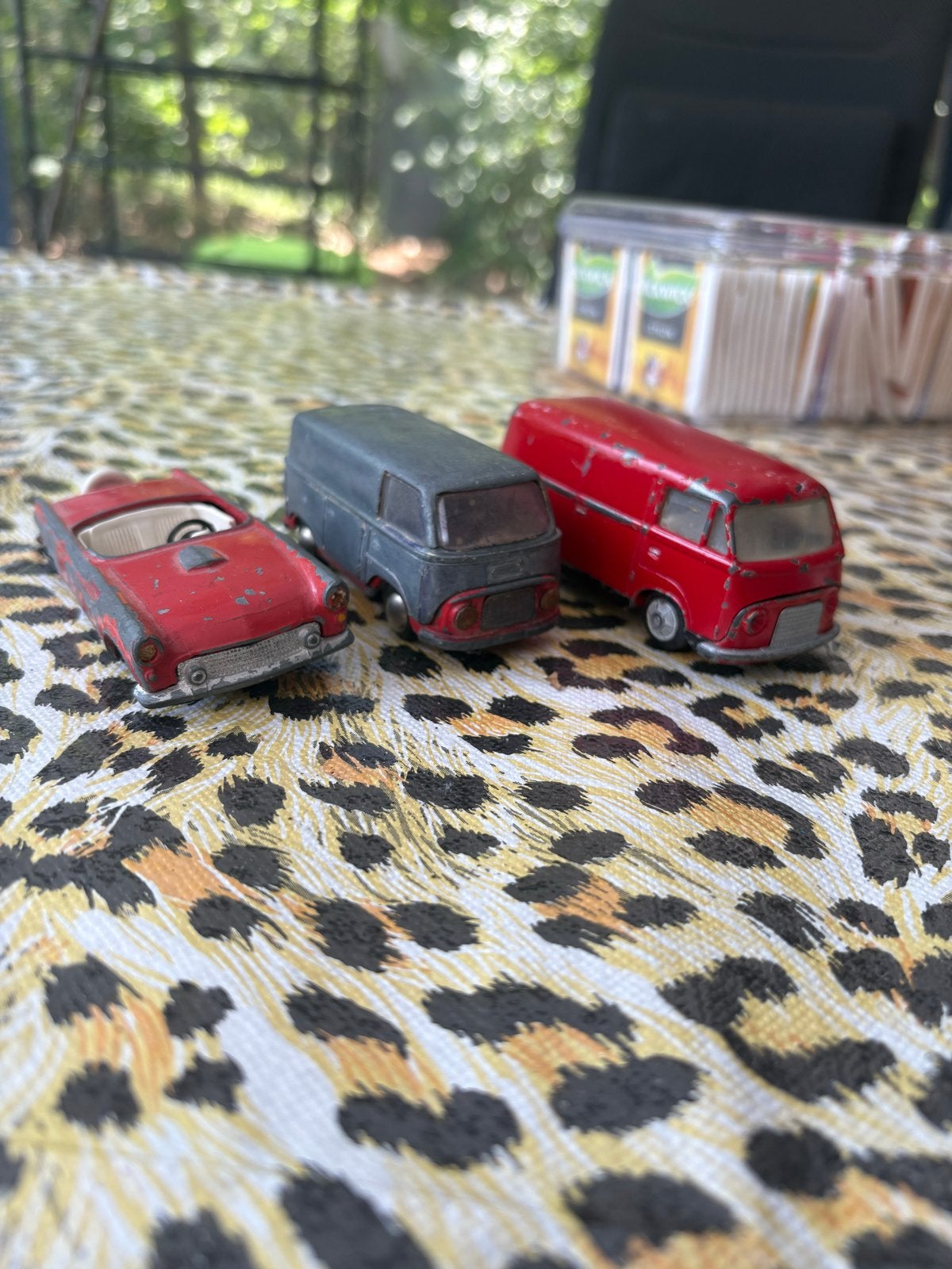 Vintage Tekno Ford Taunus Transit en Thunderbird speelgoedau, Ophalen of Verzenden, Gebruikt