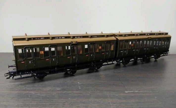 Marklin 4207- Coupé rijtuig 2e klasse DC assen van de KPEV, Hobby en Vrije tijd, Modeltreinen | H0, Wisselstroom, Wagon, Ophalen of Verzenden