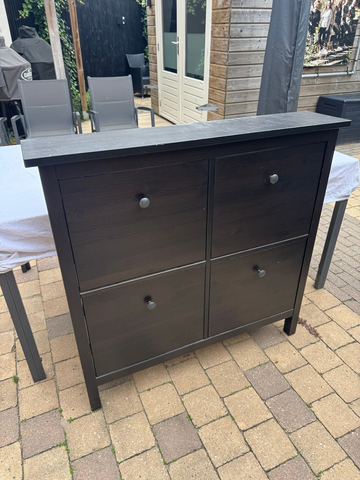 IKEA schoenenkast donkerbruin/zwart, Ophalen, Gebruikt
