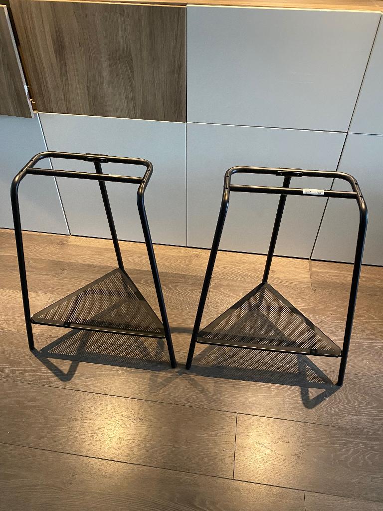 Tillslag schragen (bureau poten) IKEA zwart 2 stuks, Ophalen, Tafelpoot, Minder dan 50 cm, Minder dan 50 cm
