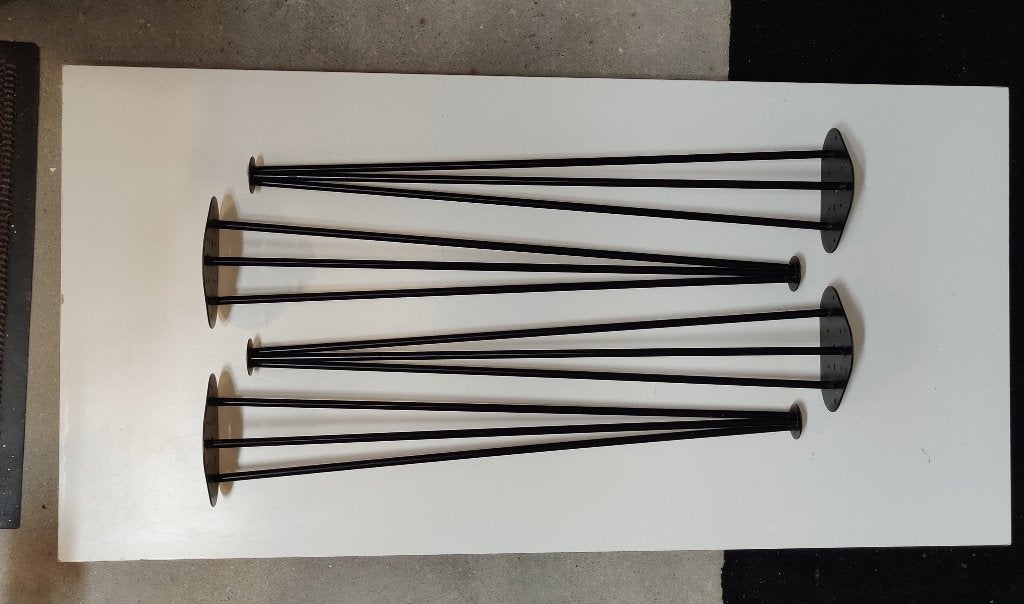 Ikea tafelblad met 4 designpoten, Ophalen, Overige materialen, Gebruikt, 75 cm of meer